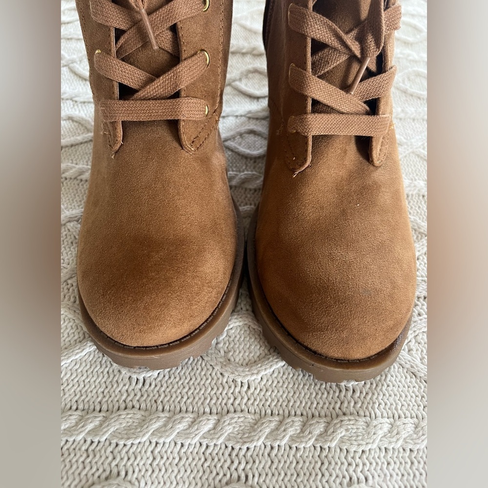 Sun & Stone Caramel Brown Hiking Boots with Heel Women’s size 9 - Picture 11 of 12